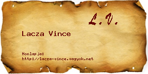 Lacza Vince névjegykártya